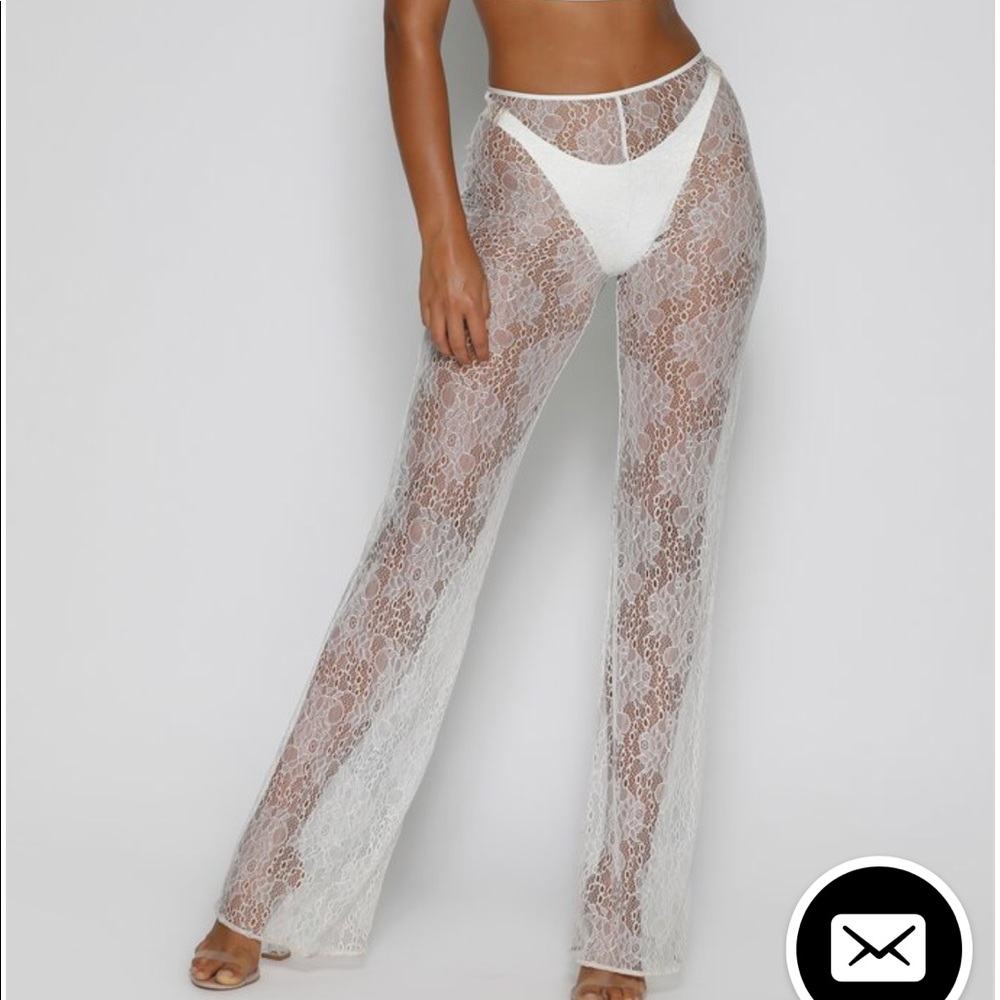 Meshki lace cover up pants